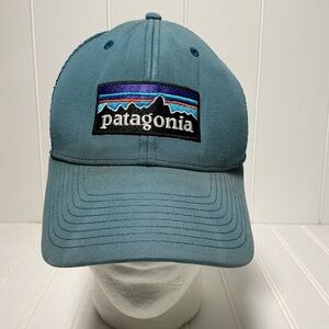 Patagonia Mountains Blue SnapBack Trucker Hat Cap Adjustable -See Condition note